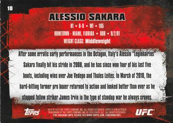 2010 Topps UFC #10 Alessio Sakara Back
