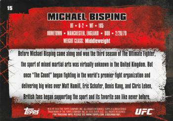 2010 Topps UFC #15 Michael Bisping Back