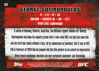 2010 Topps UFC #23 George Sotiropoulos Back