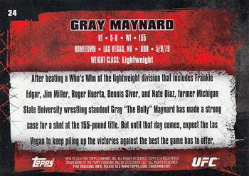 2010 Topps UFC #24 Gray Maynard Back