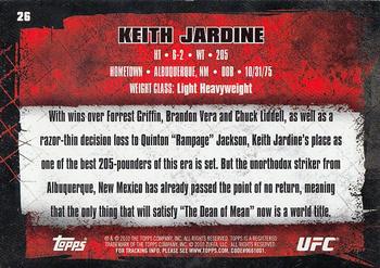 2010 Topps UFC #26a Keith Jardine Back