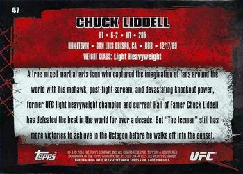 2010 Topps UFC #47a Chuck Liddell Back