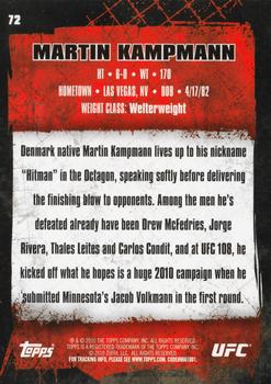 2010 Topps UFC #72a Martin Kampmann Back