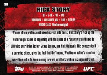 2010 Topps UFC #90 Rick Story Back