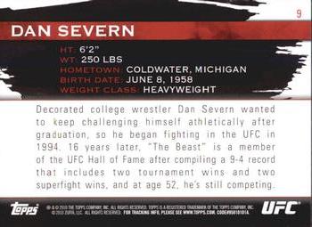 2010 Topps UFC Knockout #9 Dan Severn Back