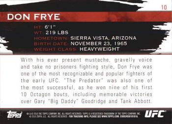 2010 Topps UFC Knockout #10 Don Frye Back