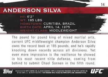 2010 Topps UFC Knockout #14 Anderson Silva Back