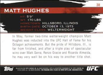 2010 Topps UFC Knockout #38 Matt Hughes Back