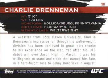 2010 Topps UFC Knockout #90 Charlie Brenneman Back