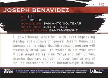 2010 Topps UFC Knockout #112 Joseph Benavidez Back