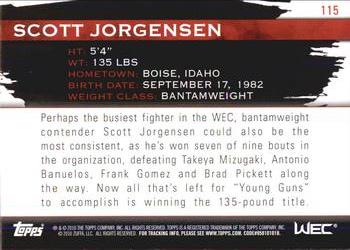 2010 Topps UFC Knockout #115 Scott Jorgensen Back