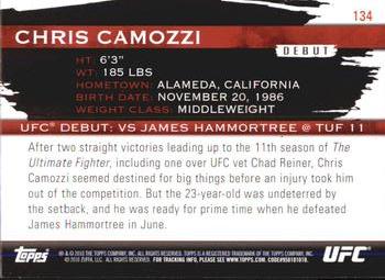 2010 Topps UFC Knockout #134 Chris Camozzi Back