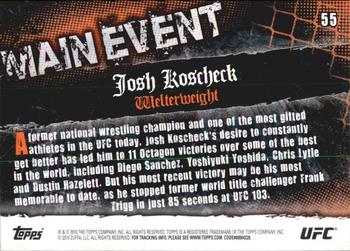 2010 Topps UFC Main Event #55 Josh Koscheck Back