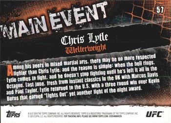 2010 Topps UFC Main Event #57 Chris Lytle Back