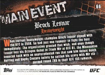 2010 Topps UFC Main Event #66 Brock Lesnar Back