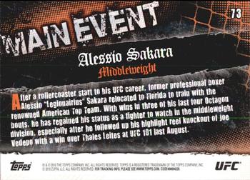 2010 Topps UFC Main Event #73 Alessio Sakara Back