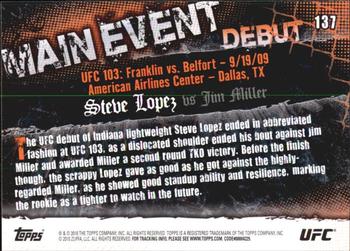 2010 Topps UFC Main Event #137 Steve Lopez / Jim Miller Back