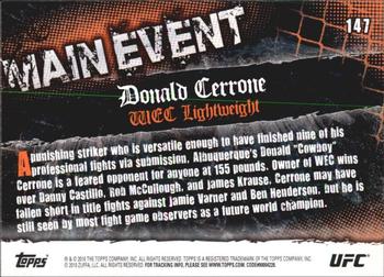 2010 Topps UFC Main Event #147 Donald Cerrone Back