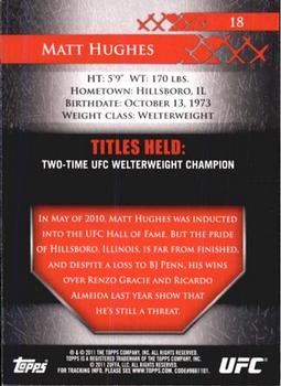 2011 Topps UFC Title Shot #18 Matt Hughes Back