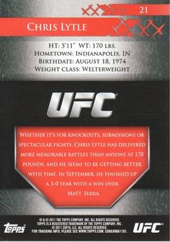 2011 Topps UFC Title Shot #21 Chris Lytle Back