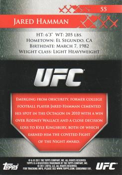 2011 Topps UFC Title Shot #55 Jared Hamman Back
