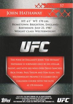 2011 Topps UFC Title Shot #57 John Hathaway Back