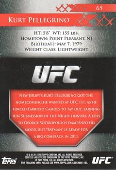 2011 Topps UFC Title Shot #65 Kurt Pellegrino Back