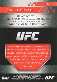 2011 Topps UFC Title Shot #88 Cyrille Diabate Back