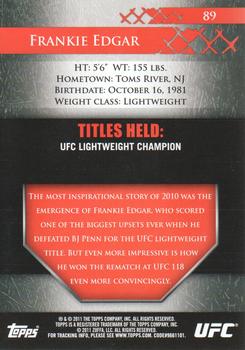 2011 Topps UFC Title Shot #89 Frankie Edgar Back