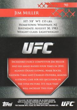 2011 Topps UFC Title Shot #90 Jim Miller Back