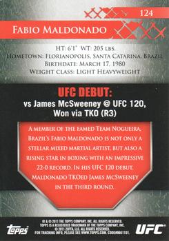 2011 Topps UFC Title Shot #124 Fabio Maldonado Back