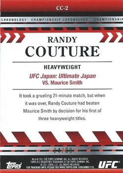 2011 Topps UFC Title Shot - Championship Chronology #CC-2 Randy Couture Back