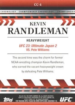 2011 Topps UFC Title Shot - Championship Chronology #CC-4 Kevin Randleman Back