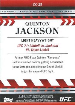 2011 Topps UFC Title Shot - Championship Chronology #CC-25 Quinton Jackson Back