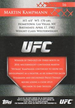 2011 Topps UFC Title Shot - Gold #16 Martin Kampmann Back