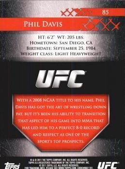 2011 Topps UFC Title Shot - Gold #85 Phil Davis Back