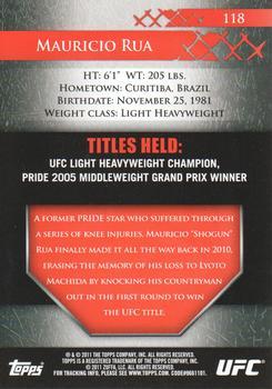 2011 Topps UFC Title Shot - Gold #118 Mauricio Rua Back