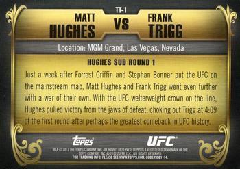 2011 Topps UFC Title Shot - Top 10 Title Fights #TT-1 Matt Hughes / Frank Trigg Back