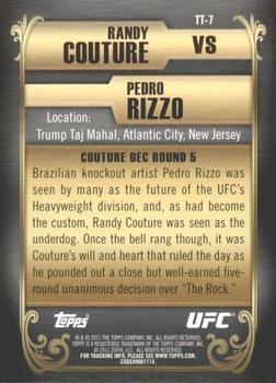 2011 Topps UFC Title Shot - Top 10 Title Fights #TT-7 Randy Couture / Pedro Rizzo Back