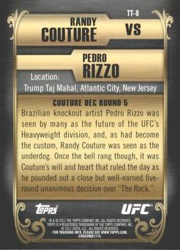 2011 Topps UFC Title Shot - Top 10 Title Fights #TT-8 Randy Couture / Pedro Rizzo Back