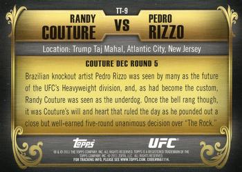 2011 Topps UFC Title Shot - Top 10 Title Fights #TT-9 Randy Couture / Pedro Rizzo Back