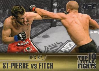 2011 Topps UFC Title Shot - Top 10 Title Fights #TT-15 Georges St. Pierre - Jon Fitch Front