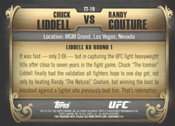 Chuck Liddell Randy Couture 2011 Topps UFC Title Shot Top 10 Title Fights # TT19 