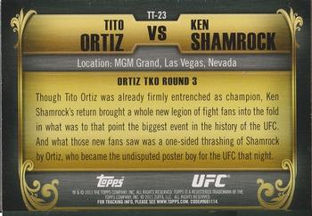 2011 Topps UFC Title Shot - Top 10 Title Fights #TT-23 Tito Ortiz - Ken Shamrock Back