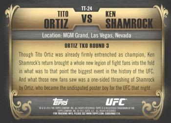 2011 Topps UFC Title Shot - Top 10 Title Fights #TT-24 Tito Ortiz - Ken Shamrock Back