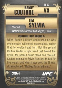 2011 Topps UFC Title Shot - Top 10 Title Fights #TT-27 Randy Couture - Tim Sylvia Back
