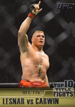 2011 Topps UFC Title Shot - Top 10 Title Fights #TT-30 Brock Lesnar - Shane Carwin Front