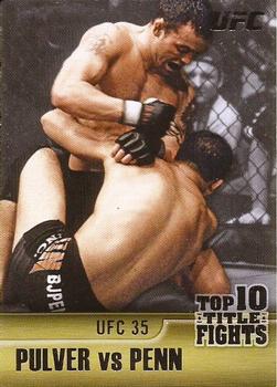2011 Topps UFC Title Shot - Top 10 Title Fights Black #TT-18 Jens Pulver - BJ Penn Front