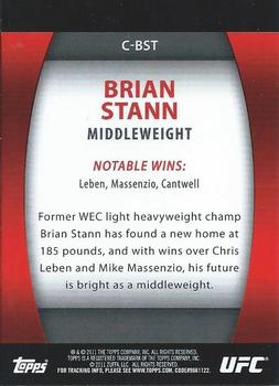 2011 Topps UFC Title Shot - UFC Contenders #C-BST Brian Stann Back