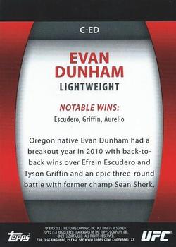 2011 Topps UFC Title Shot - UFC Contenders #C-ED Evan Dunham Back